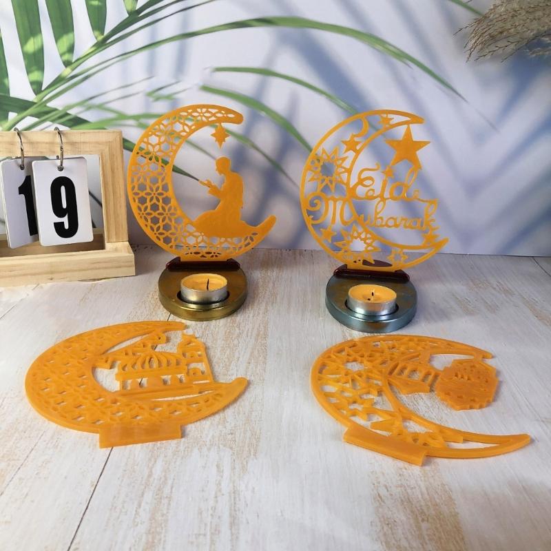 Silicone DIY Moulds Candle Holder Mold Ramada Theme Candlestick Molds Silicone Mould Suitable for Making Candle Holder