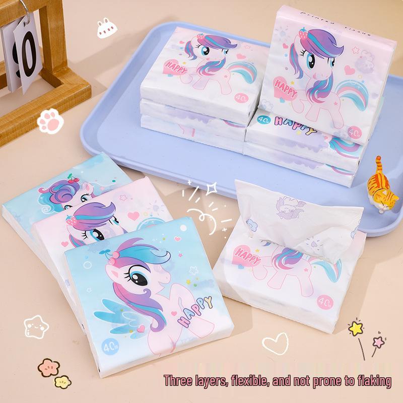 Stylish Portable Pocket Tissue Pack - 40 Sheets of Printed Facial Tissue