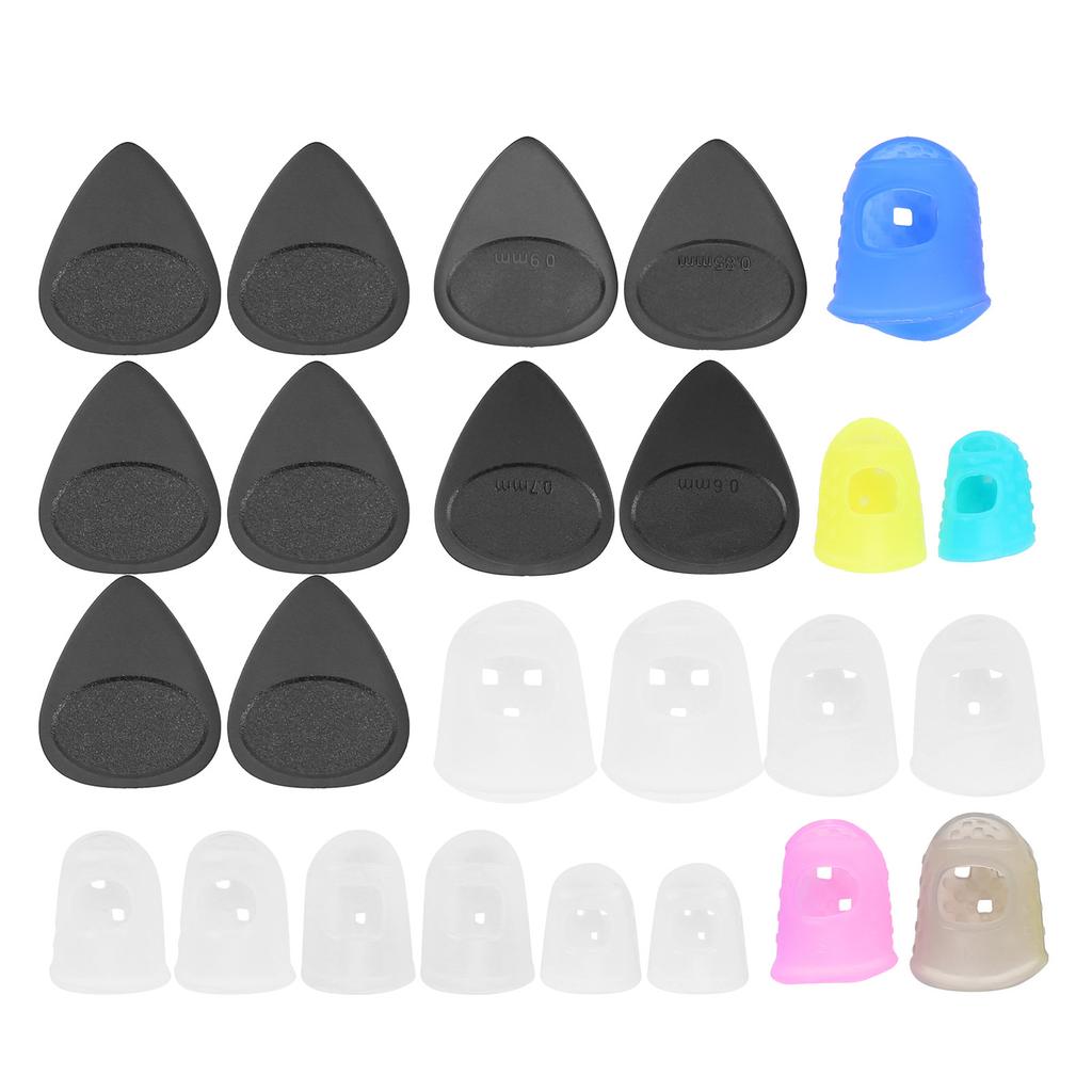 Frosted Guitar Picks Silicone Finger Cots Protector Musical Instrument Accessories