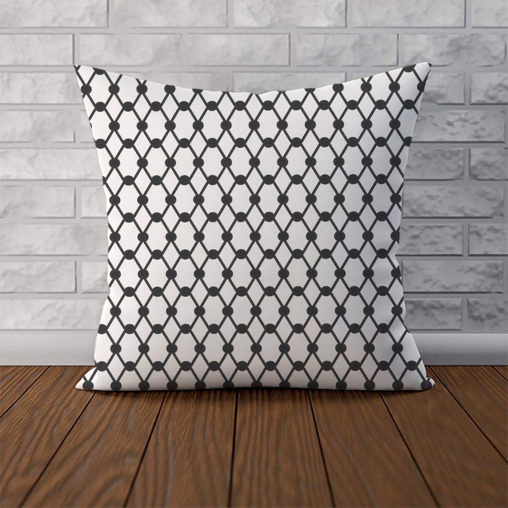 Arabic Keffiyeh Pillow Case For Car Sofa Decorative Home Doublesided Print Plush Square Throw Pillow Cushion Cover