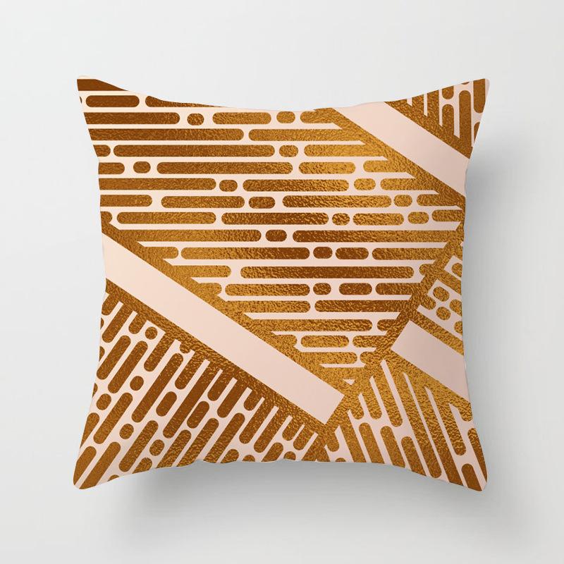 New Pink Marble Ultra-short Velvet Pillowcase Home Sofa Car Cushion Cover Can Be Selected for Your Own Pattern