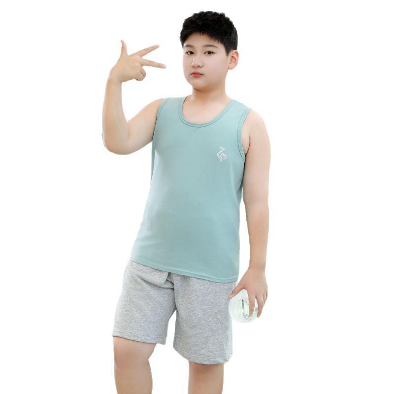 Plus Size Boys' Cotton Sleeveless Vest - Summer Undershirt
