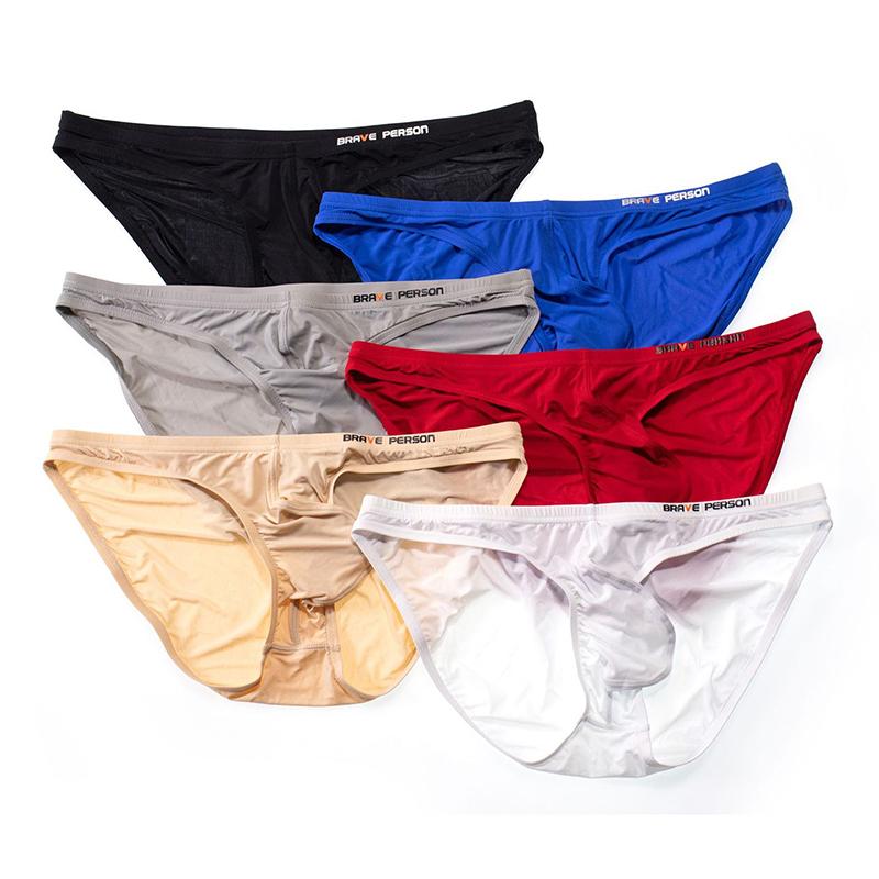 Men's Sexy Low-Rise Briefs Stylish Solid Color Comfort Underwear Breathable Body-Hugging Briefs