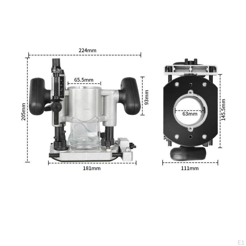 Trim Router Base Easy to Control Fixed Transparent Cover Power Tool Accessory for
