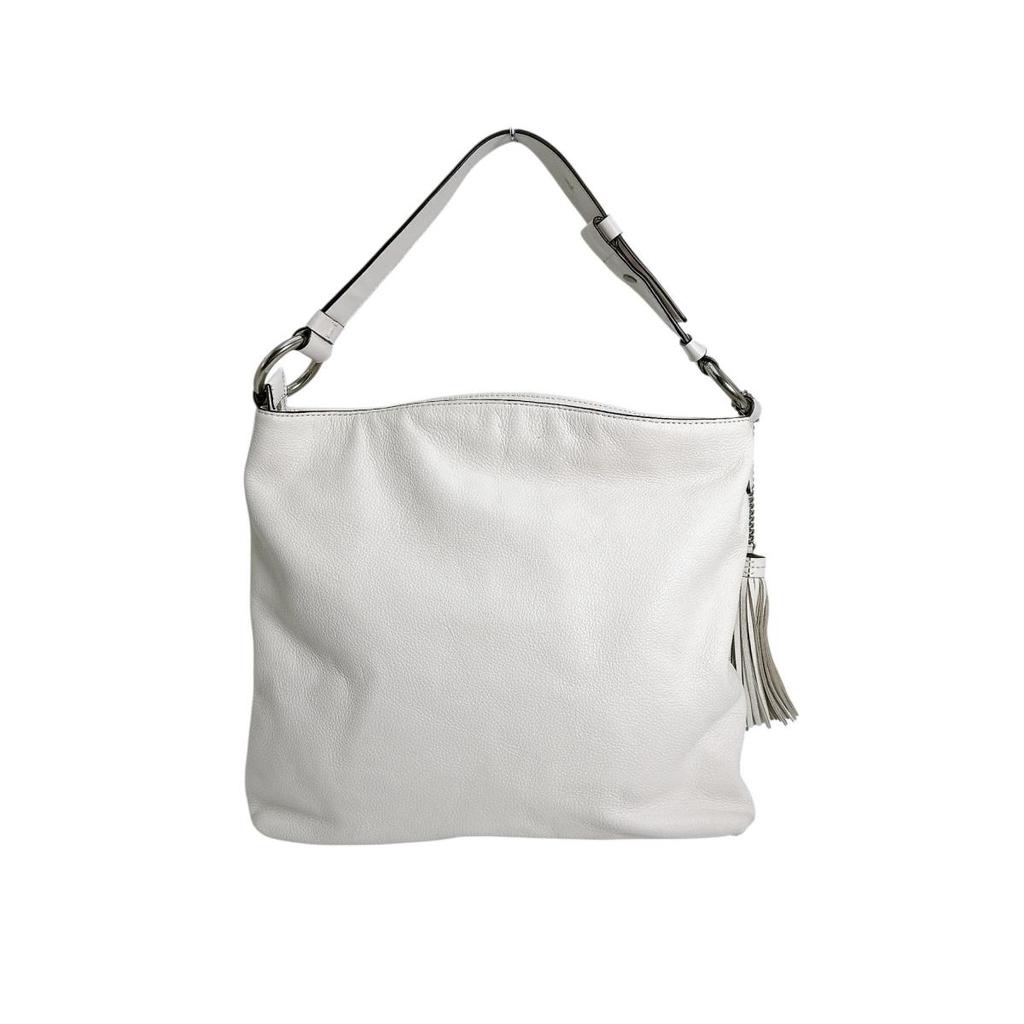 Michael Kors A4 Compatible With Tassel Charm Tote Bag Leather White Women Used