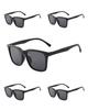 5pcs Korean Retro Sunglasses for Men Driving Mercury Lens Fashion Eyewear