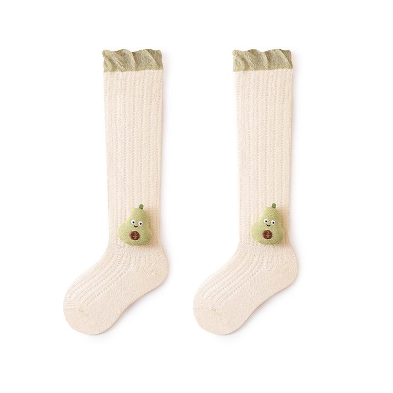 Newborn Baby Socks Summer Over-the-knee Stockings Cartoon Fruit Mesh Thin Anti-mosquito Socks Baby Accessories