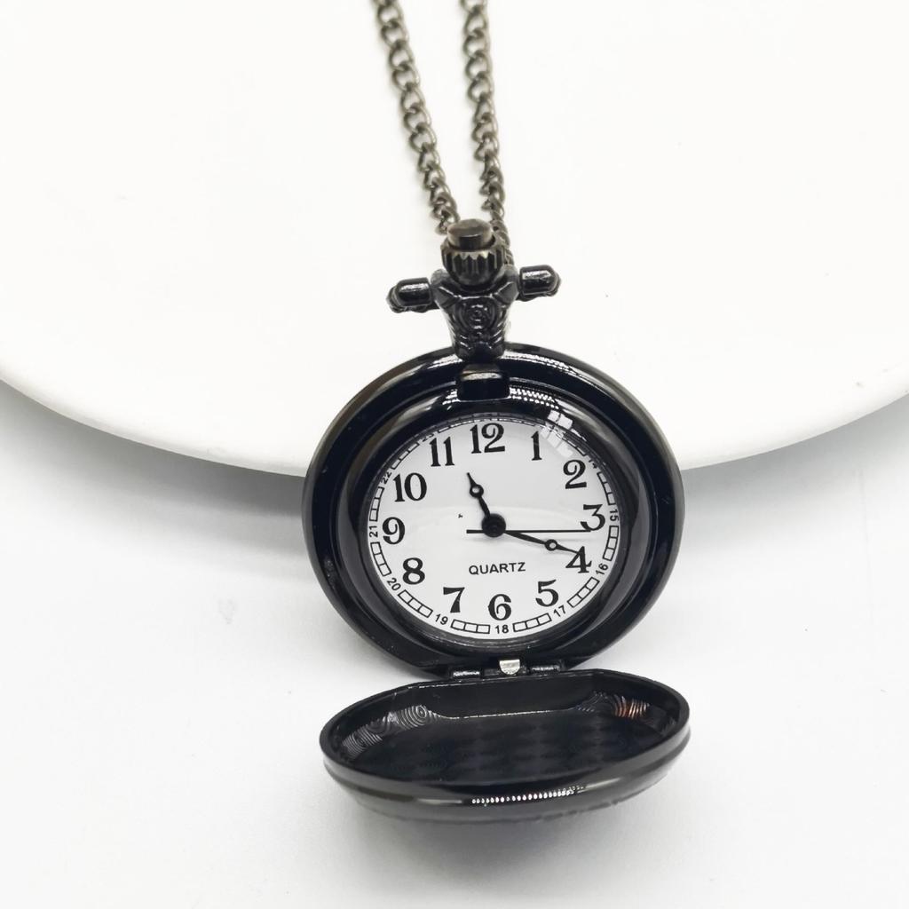 Genshin Kids' Retro Flip Pocket Watch with Custom Photo Options