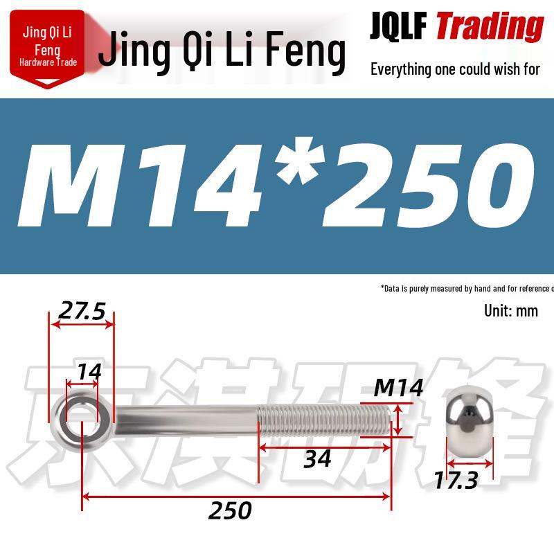 Stainless Steel GB798 Eye Bolt, Full Series M5-M16