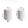 Nordic Marble Texture Trash Can Rolling Cover Type Bedroom Toilet Trash Bin Odor Proof Wastebasket Bathroom Accessories
