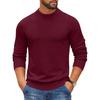 Maglione da Uomo a Manica Lunga con Collo Alto e Bordi a Coste - Morbido Pullover in Maglia per Strati Autunnali Invernali, Uso Quotidiano e Business Casual.