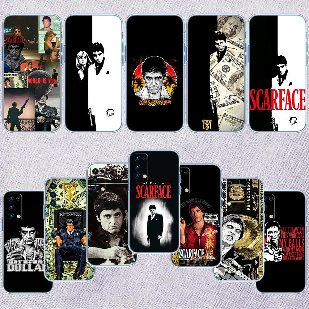 RP61 S-Scarfaces Transparent Phone Case for Samsung Galaxy A04 A04S A14 A23 A34 A54 M23 M33 M52 M53
