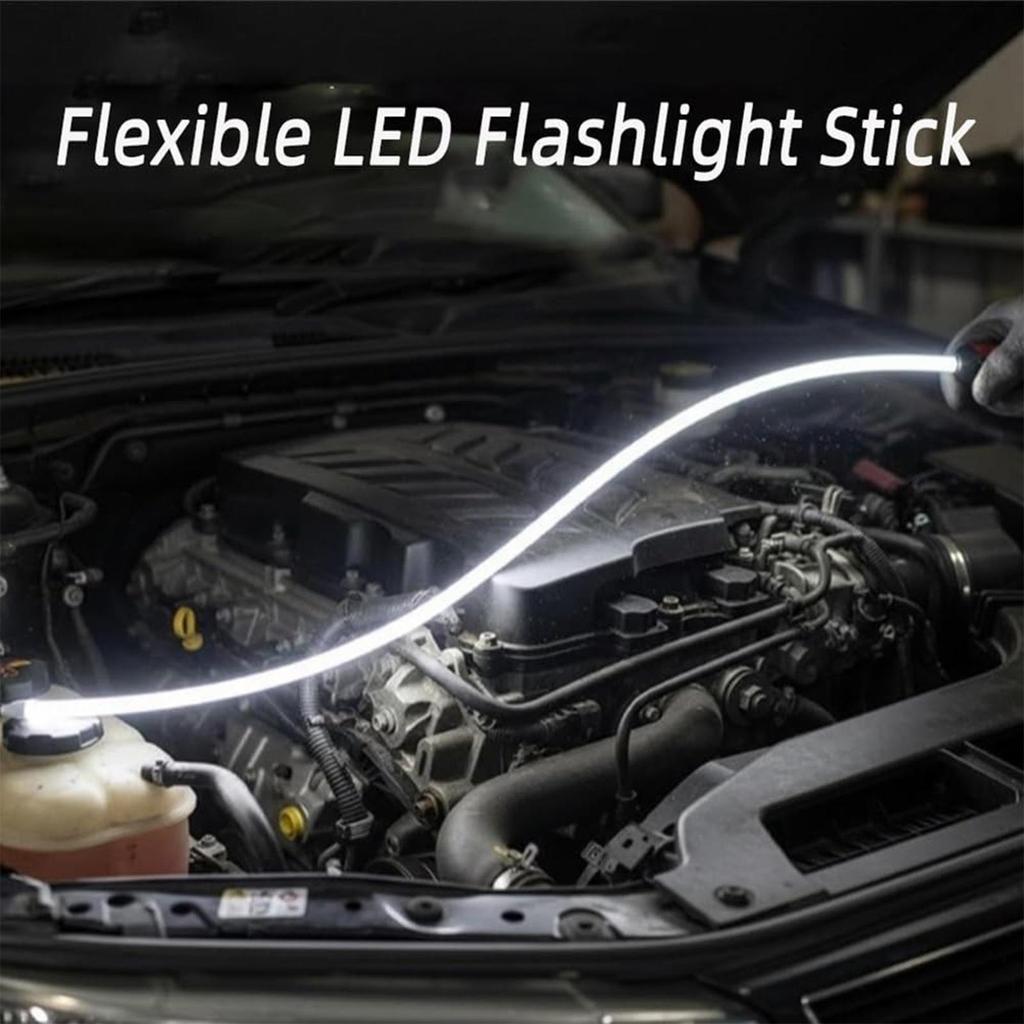 Bendable Flashlight Stick Rechargeable Portable LED Lamp with Adjustable Brightness Flexible LED Light Stick For Car Repair