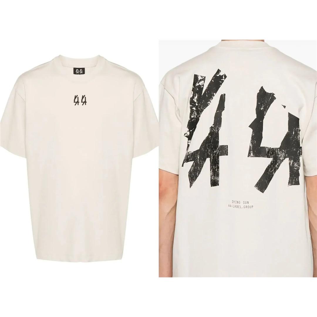 Europäische Modemarke 44 LABEL GROUP T-Shirt Herren Damen Oversized Y2k Unisex Kurze Ärmel Hohe Qualität Streetwear Harajuku Tees Damen Herren Kleidung L bunt