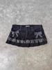 2026 Punk Streetwear Star Print Denim Collage Skirt