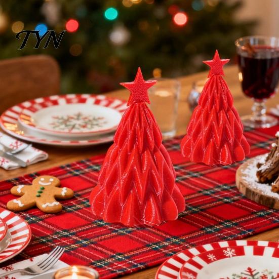 Artificial Christmas Tree Lamp, Light Up Mini Xmas Night Light, Winter Party Ornament Battery Operated Holiday Tabletop Decoration for Indoor