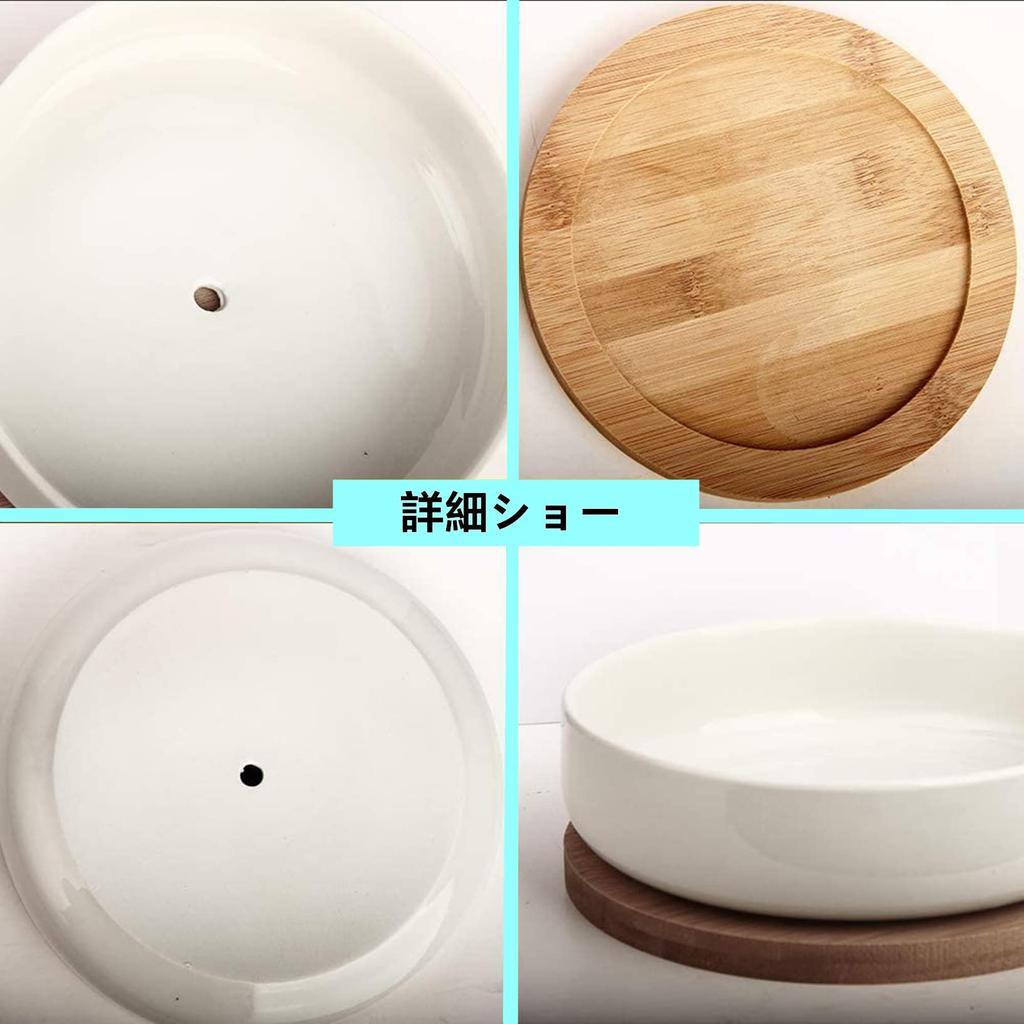 Gesichtsfarbe Keramik Weiß mit Loch und Kaktus Rund Mini Living Garden Set 2-teilig Ohne Topf, Keramik, Untertasse, Pflanzgefäß, Topf, (Größe 16165.5 CM), Bonsai,