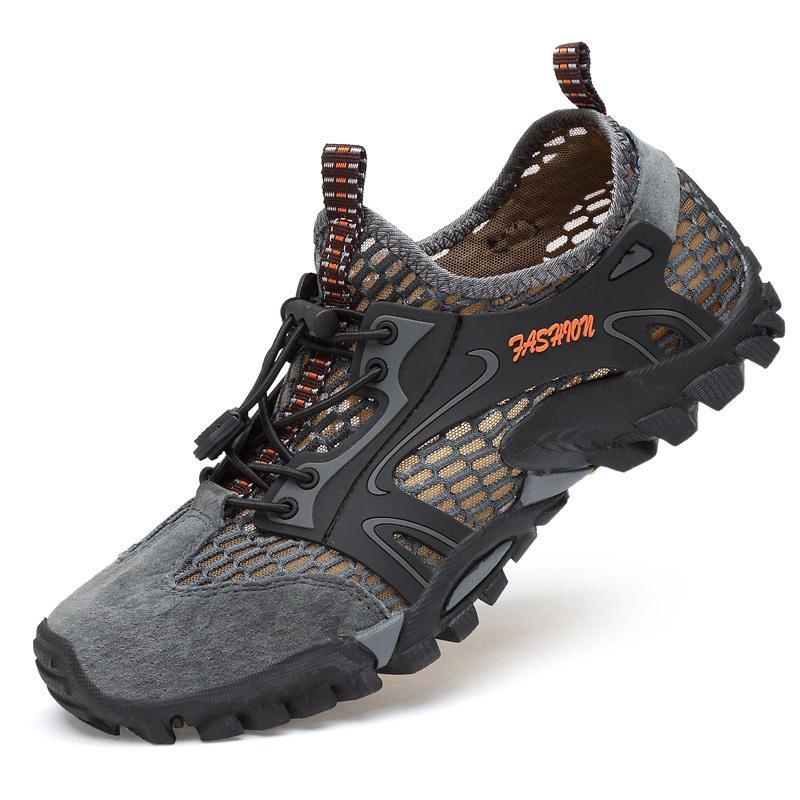 2025 Summer Wading Shoes Men's Hollowed-out Outdoor Creek Shoes Breathable and Quick-drying Fishing Casual Shoes Mesh Men's Sandals