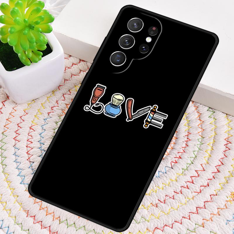 Barber Stripes Scissors Phone Case for Samsung Galaxy Note 10 Pro S26 Ultra S23 S24 FE S25 S21 S22 PLUS Shockproof Cove