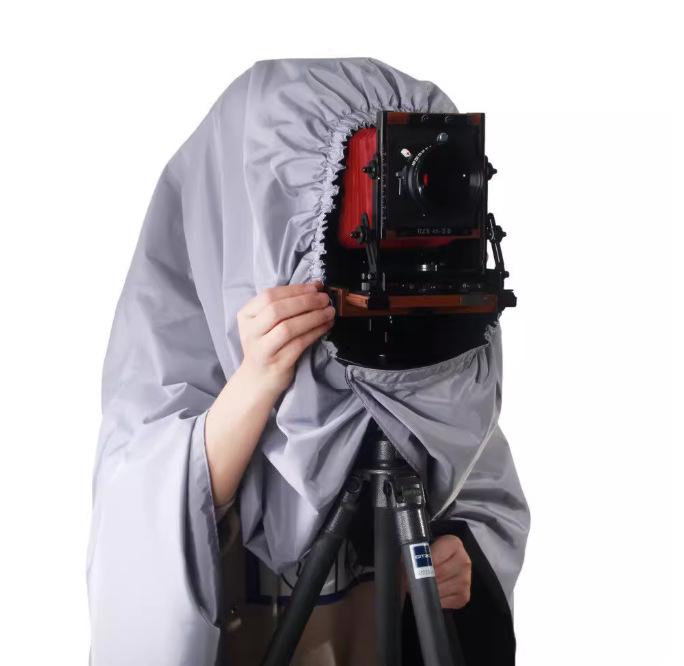 Etone Large Format Camera Focusing Cloth - Silver, Red, Black Lens Hood, Breathable Wrap Sheet Box 4x5, 8x10