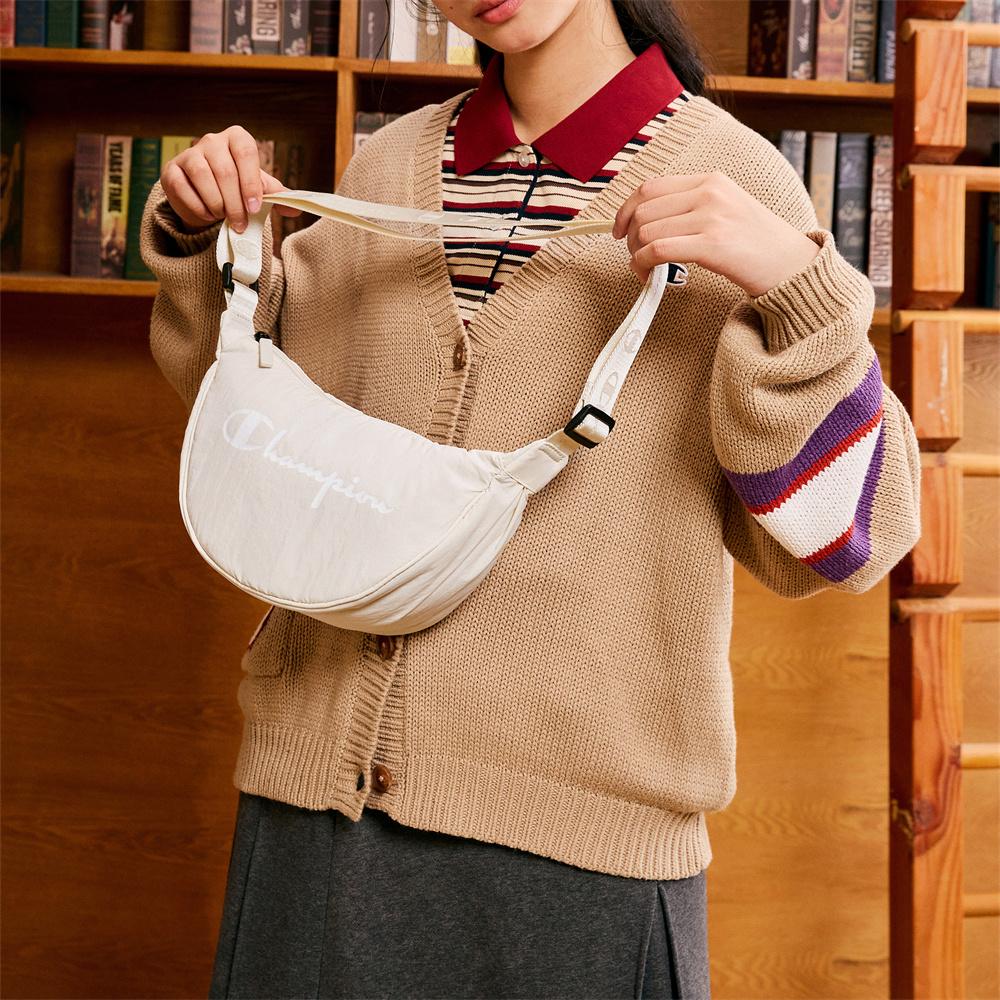 New Champion Fabric Crossbody Bag Shoulder Bag Unisex Black/Milk White/Olive Green U3CACPU60