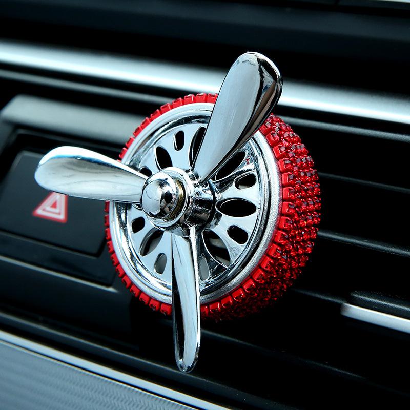 Creative Diamond Rotatable Air Force Car Perfume Solid Air Outlet Vent Clip Decoration Auto Conditioner Air Freshener Accessorie