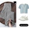 Women's American Striped High-Waist Wide-Leg Summer Trousers