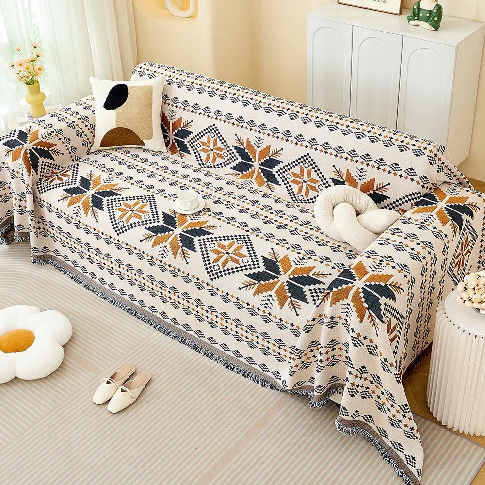 Sofa Towel Full Cover Ins Wind Nordic Sofa Cushion Camping Blanket Cover Towel All Seasons Universal All-inclusive Sofa Cover