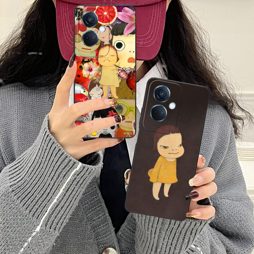 Anime Yoshitomo Nara Phone Case for OPPO Reno 14 13 12 11 10 9 8 7 6 5 F T Pro 5G Colorful Printing Cover Cover Luxury Pretty