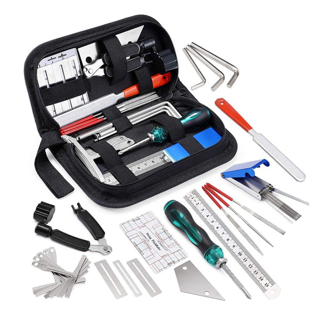 Leveling Action Ruler Tuning Wrench Maintenance Tools Organizer Bag Repairing Set Guitar Tools Kits
