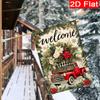 Single Piece of a Christmas-Themed Garden Flag Featuring a Winter Truck Design, Measuring , Suitable for Home And Outdoor Decoration