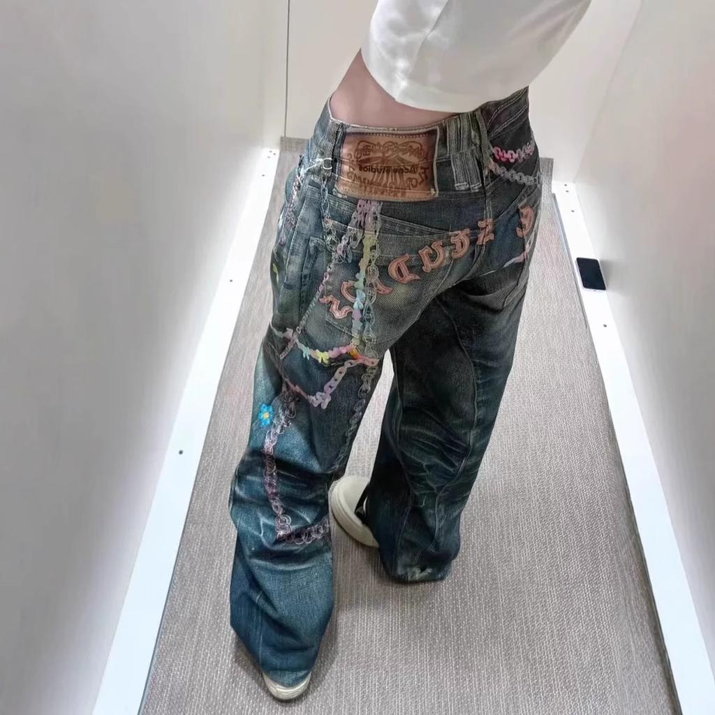 Gleicher Stil wie ennie, hochwertige AC Home Neuheit 3D Süßigkeitenketten-Druck Imitation Jeans Locker geschnitten