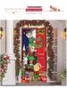 Christmas Door Tapestry: Hanging Cloth Decoration for Festivals & Parties