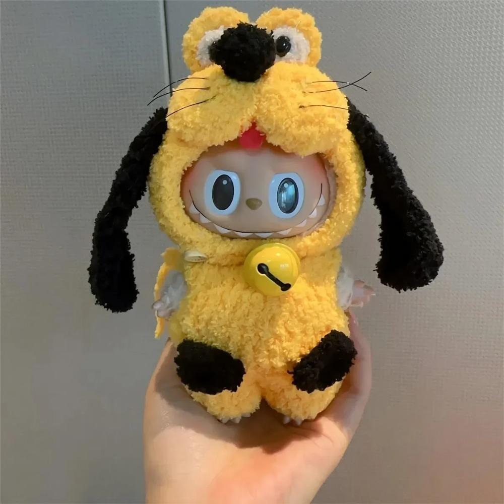 New 17cm Labubu Inventory Cute Fashion Clothing Accessories Labubu Headband Scarf Decoration Bubble Doll Clothing Birthday Gift