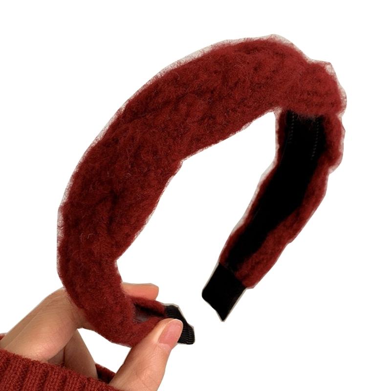 Christmas Theme Red Headband for Women Girl Non-Slip Festival Headband Makeup Hairhoop Soft Sponge Hairband Accessories