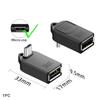 Adapter OTG Micro USB do Transferu Danych Kątowy 90 Stopni Konwerter Mini USB na USB-A Obsługa Ładowania Telefonu Tabletu Plug and Play
