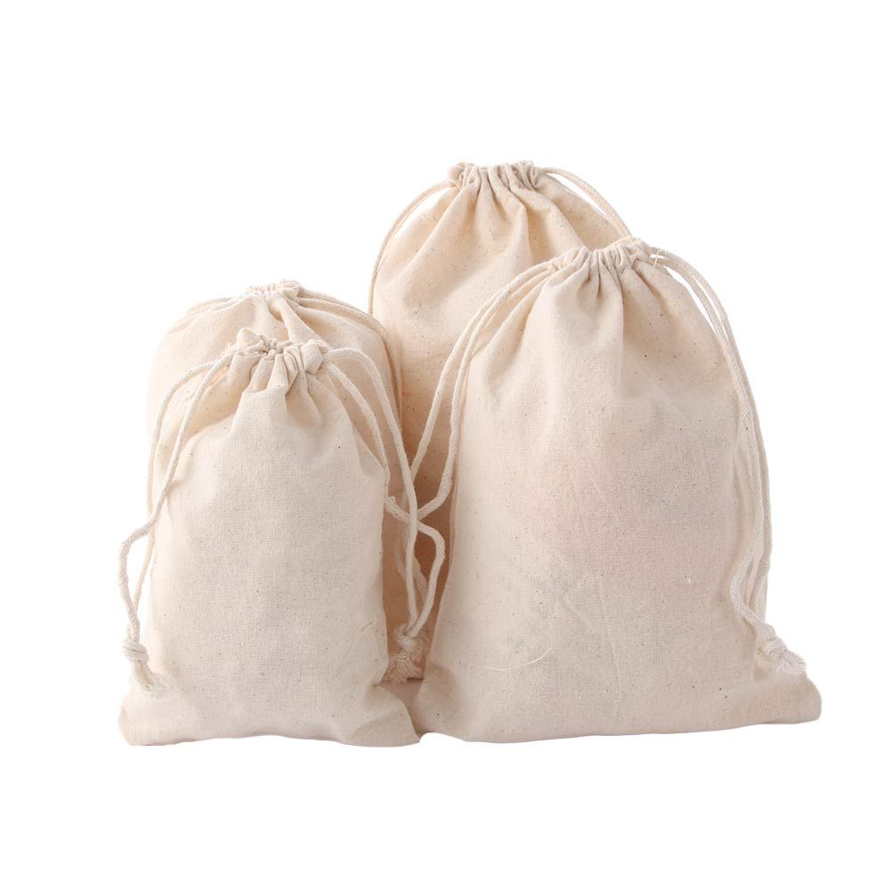 Cotton Fabric Dust Cloth Drawstring Storage Bag Clothes Socks/Underwear Shoes Receive Bag Home Sundry Kids Toy Storage Bags