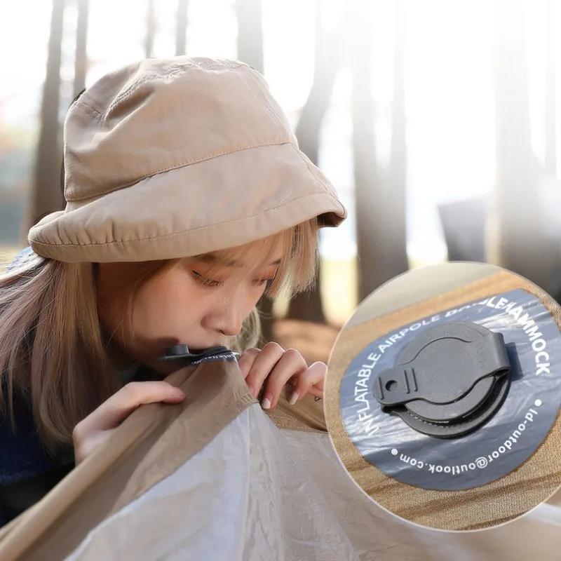 Aufblasbare Hängematte Outdoor-Schaukel Erwachsene & Kinder Kippsicher Camping Nylonstoff Hängematte Outdoor-Möbel Doppel