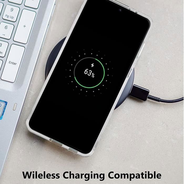 Coque de protection semi-rigide pour Samsung Galaxy S22 - BOOLING - Turquoise - Verre trempé - Motif marbre