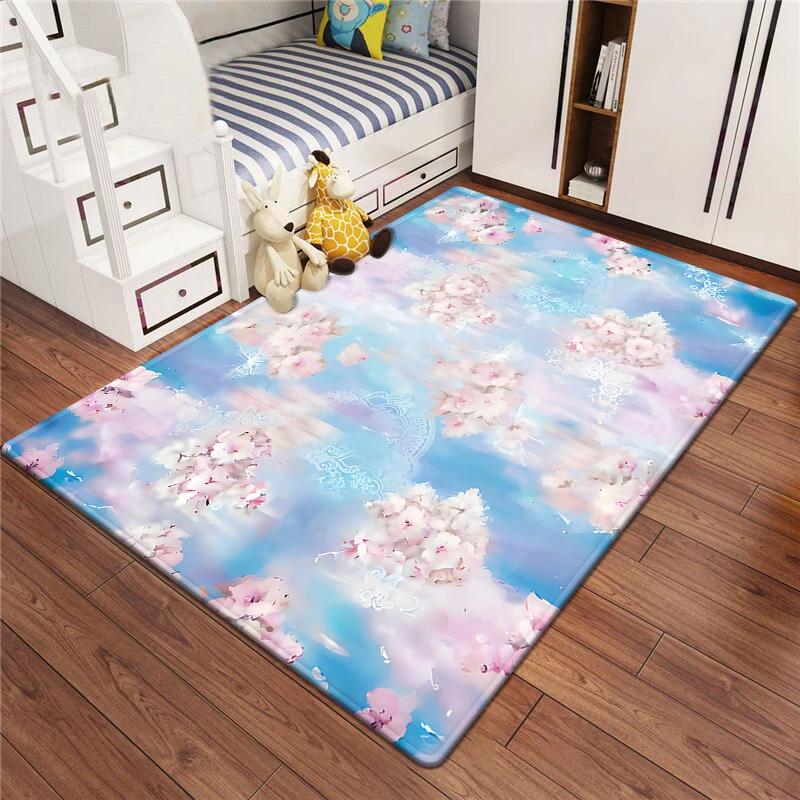 Dreamy Blending Large Room Carpet Non Slip Soft Cartoon Kids Bedroom Living Room Floor Mat Home Decor Children's Play Carpet
