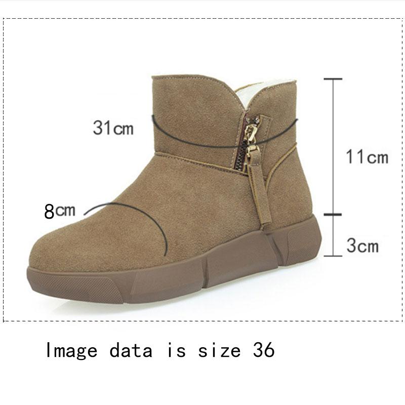 Fashion AIYUQI Snow Boots Female Genuine Leather 2025 New Natural Wool Winter Boots Women Large Size Non-slip Women's Ankle Boots
