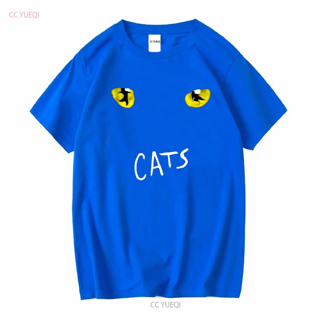 Official CATS Logo T Shirt long or short sleeves vintage Washed Casual designer clothes Stylish Versatile Soft streetwear