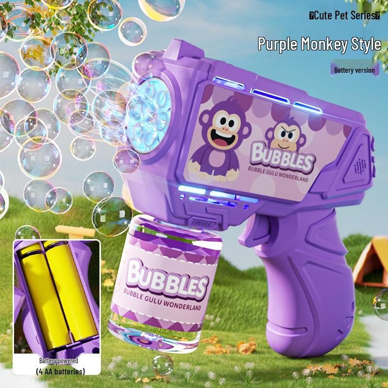 Unicorn Electric Bubble Maker: Kids' Automatic Light-Up Bubble Gun Gift
