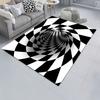 3D Optical Illusion Floor Mat Non-Slip Stable Design Water Absorbent Floor MatStunning Burrow Visual Effect Rug Living Room Bedroom Decor