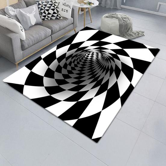 3D Optical Illusion Floor Mat Non-Slip Stable Design Water Absorbent Floor MatStunning Burrow Visual Effect Rug Living Room Bedroom Decor