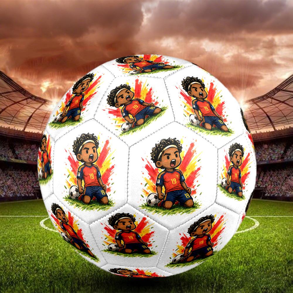 Soccer Player Celebration Size 5 Soccer Ball Machine Stitched Outdoor Training and Matches Unique Gift for Soccer Lovers