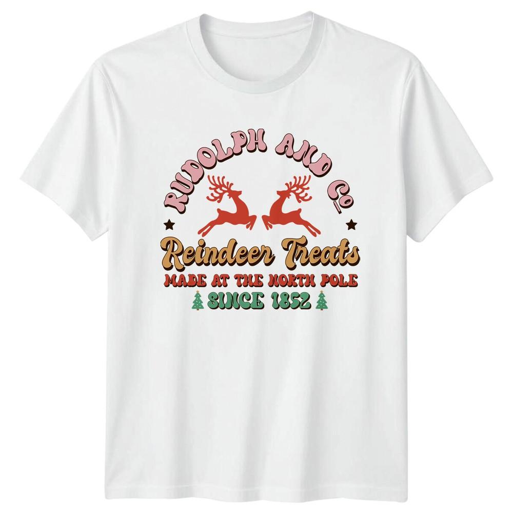 Rudolph And Co Christmas Reindeer Treats Unisexs TShirt Unisexs Tee Graphic S