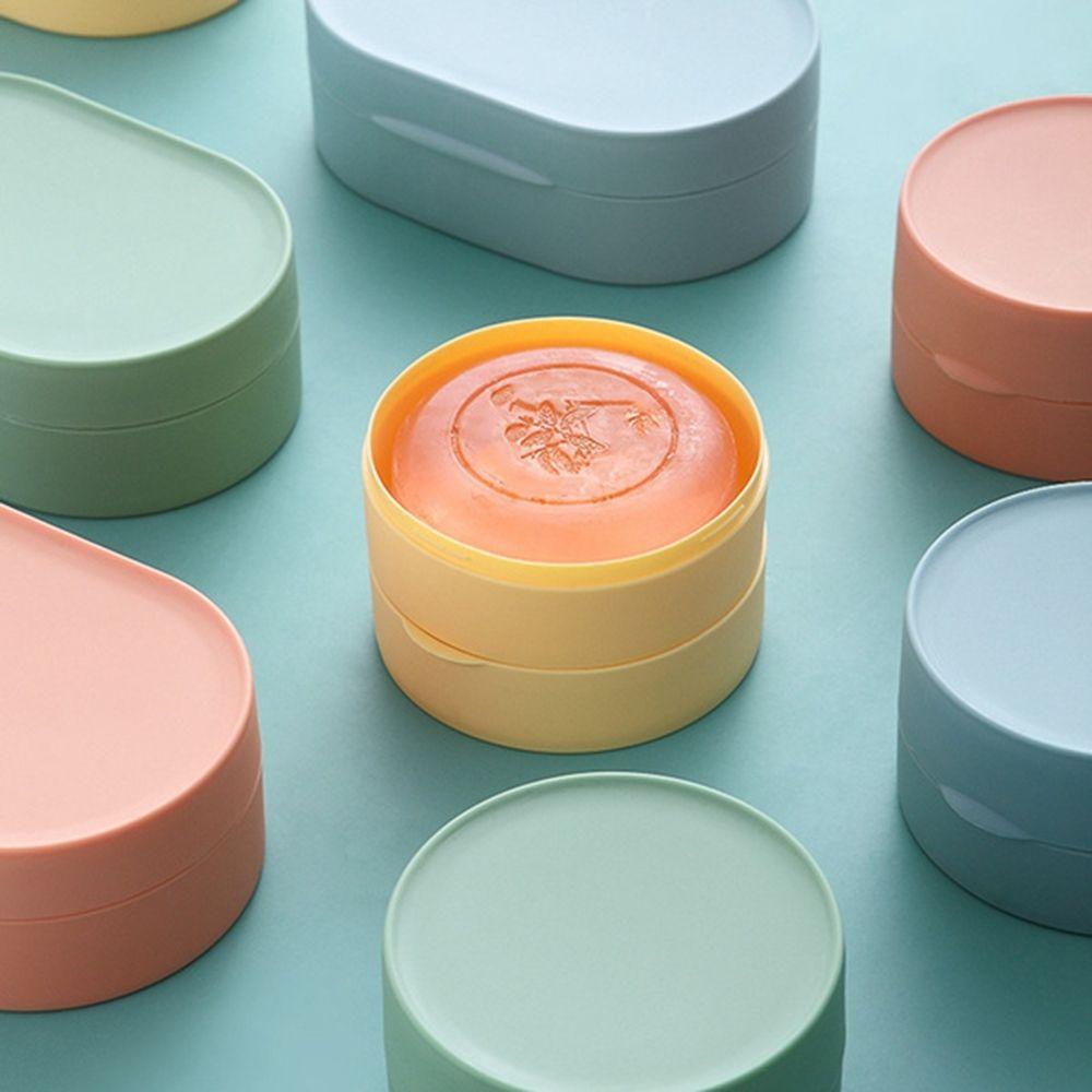 Round Shape Sealed Waterproof Multifunctional Travel Soap Box Soap Dish Soap Saver Soap Container