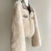 Spring and Autumn Korean Chic Polo Collar Loose Fur Coat Women Clothing Winter Coat Faux Fur Plush Short Jackets Women Tops