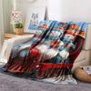 Snowmen Print Flannel Blanket, High Quality Comfortable for All Seasons, Home Decor, Warmth and Comfort, Perfect for Christmas Gifts